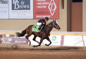 O Express Kid στη νίκη του.